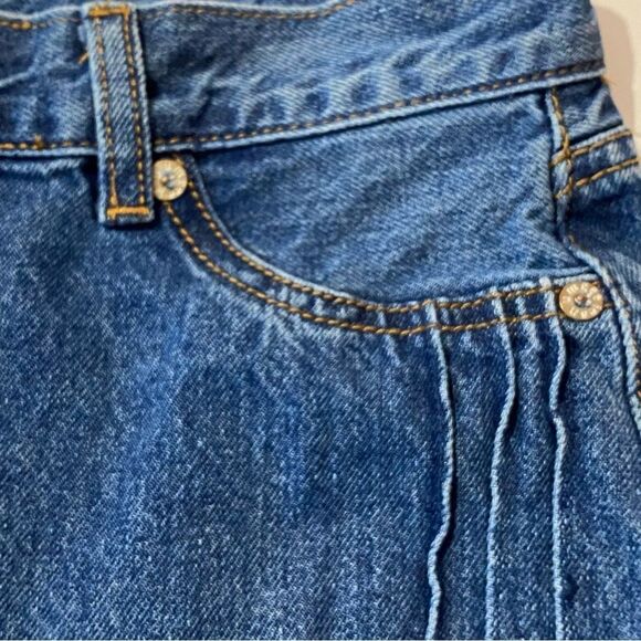 Umgee High Waist Rise Mom Fit Jeans Pintuck Leg 90's Style Size 27 - Picture 3 of 15